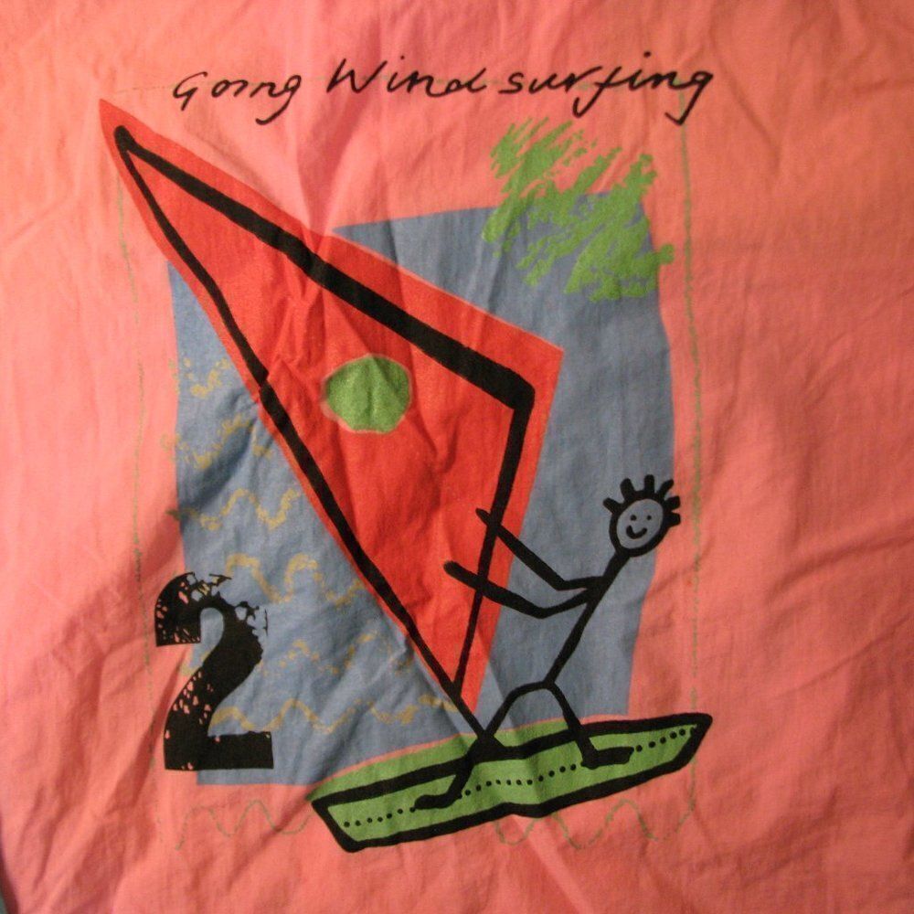 Vtg Neon Color Block Windsurfing Windbreaker
